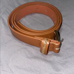 Juicy couture Brown Leather Belt with Gold Buckle